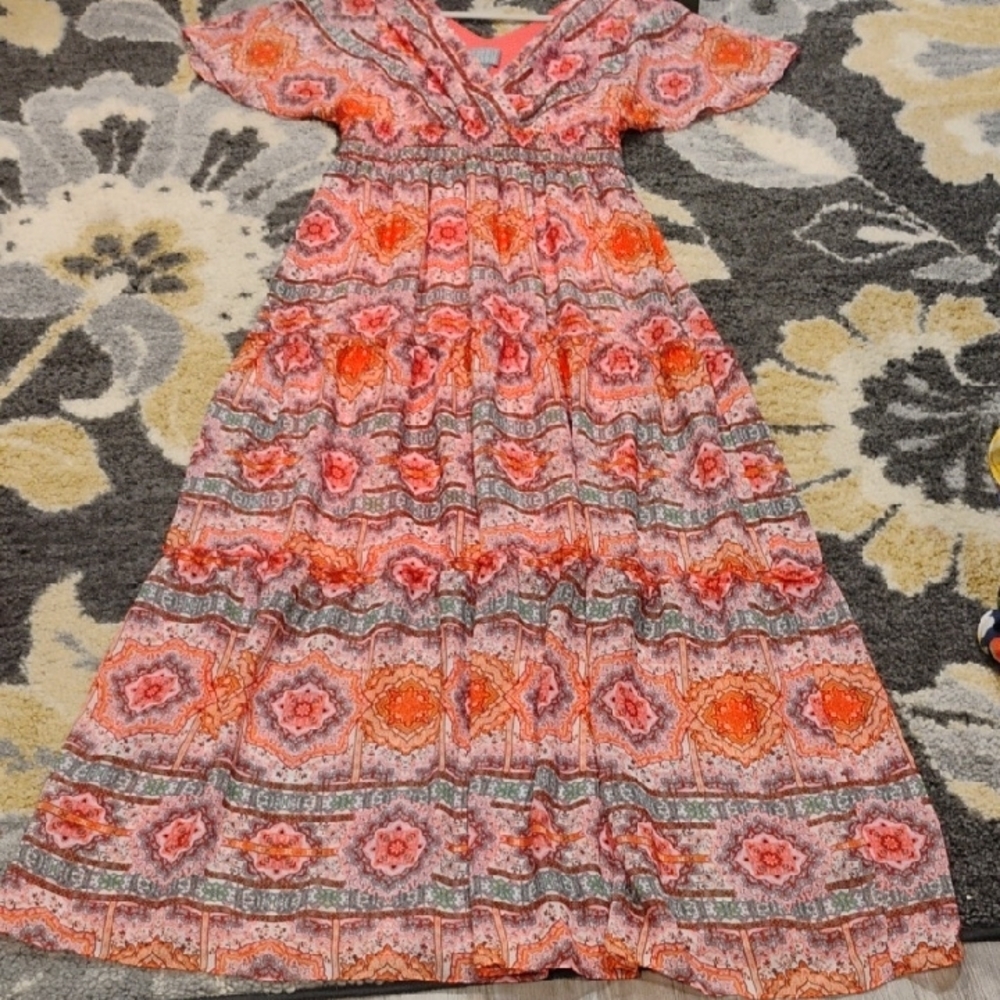 Rabbit Rabbit Rabbit Coral Printed Maxi Dress - Picture 4 of 7